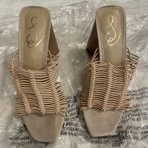 Sam Edelman Nude Laurette Block Heel Sandal Size 7